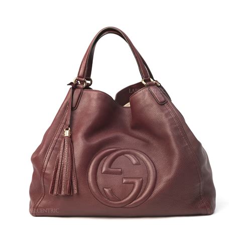 gucci bag bordeaux|gucci leather shoulder bag.